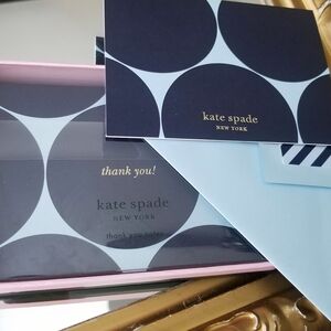 ❗Kate Spade New York Navy Baby Blue Polka Dot Thank You Card and Envelope Set❗